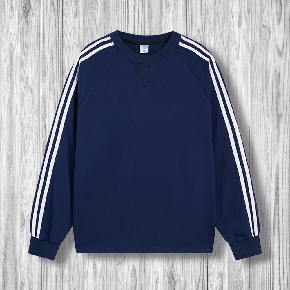 Blue and White Sweatshirt with Classic Design